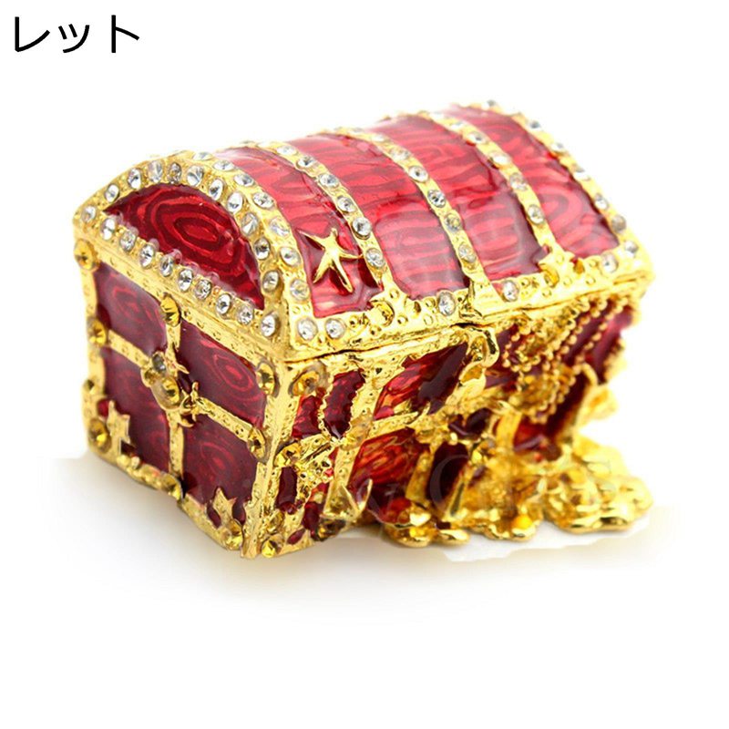 宝石箱 ジュエリーボックス ヴィンテージ ジュエリー収納 合金ボックス トリンケットボックス ヒンジ付きジュエリーボックス アクセサリーボックス 宝物入れ 小物入れ リング イヤリング 収納箱 誕生日 プレゼント