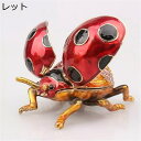エナメルジュエリーボックス 甲虫 合金製 クリスタル トリンケットボックス 小物入れ 置物 おしゃれ インテリア アクセサリー収納 手描く 装飾品 動物彫像 雑...