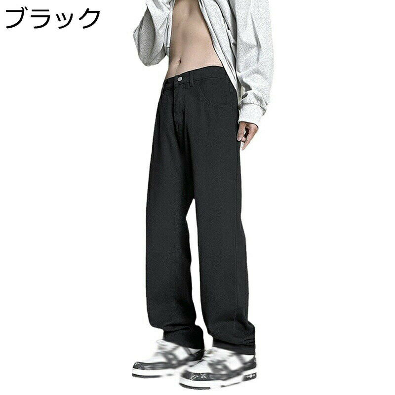 ジーンズ メンズ デニム パンツ レギュラーフィット ストレート ジーパン 大きいサイズ ゆったり カジュアル コーデ20代 コーデ30代 春夏秋 普段着 お出掛け ホットパンツ ロングズボンのサムネイル