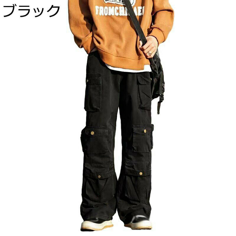 春夏秋 ジョガーパンツ ロングズボン メンズ カーゴパンツ かっこいい おおきいサイズ S-3XL 着心地よい シルエット ファッション ウェストゴム調節 チノパン ヒップホップ 通勤通学 旅行