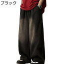 デニム風 バギーパンツ ジーンズ 大きいサイズ S-2XL メンズ ゆったり ワイド 春夏秋 ファッション ストレート 着心地よい 男性用 ジーパン ホットパンツ ストリート アウトドア(4)