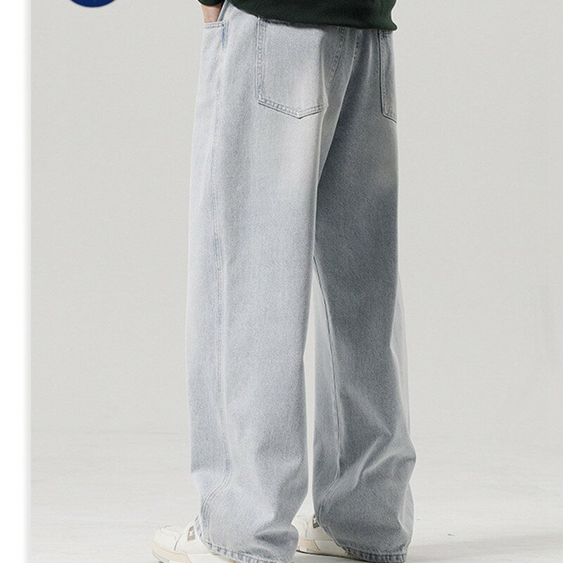 デニムパンツ ジーンズ メンズ ルーズ ビックサイズ Gパン ウォッシュ加工 長ズボン ヒップホップ ストリート カジュアルパンツ ゆったり おおきいサイズ ワイド ジーンズ ストレートパンツ