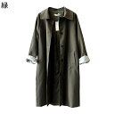 トレンチコート スプリングコート 春服 レディース ロング丈 ゆったり ボタンダウン ミセス ジャンパー クラシック ジャケット 着痩せ 無地 軽い 防風 ビジネス 通勤 カジュアル ロングジャケット 春秋