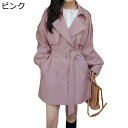 トレンチコート レディース 膝上 スプリングコート 春服 ミドル丈 ベルト付き チェスターコート 着痩せ 薄手 軽量 ダブルプレスト 防風 春秋冬 お出掛け 仕事 オフィス アウター ジャケット おしゃれ