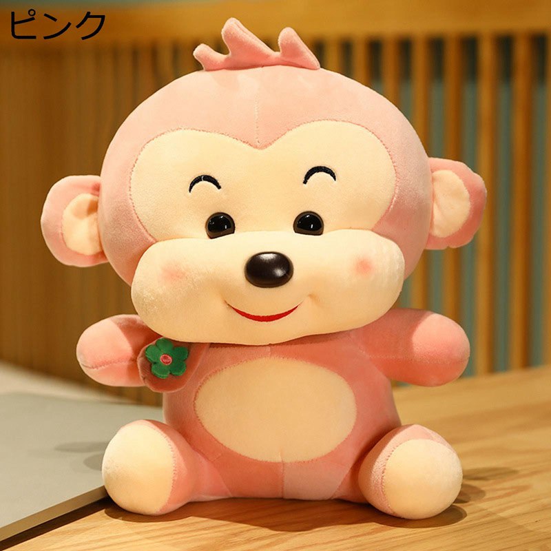 サルぬいぐるみ 可愛い マフラーサル 猿人形 縫いぐるみ ふわふわ 萌え萌え 癒し系 抱き枕 柔らかい 気持ちいい お祝い 誕生日 クリスマス バレンタインデー プレゼント