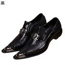 チェルシー ビットローファー レザー 本革 モカシン ローファー メンズ 金属 メタリック パイソン柄 ロングノーズ フラッツシューズ スリップオン 通勤 カジュアル ローヒール 普段履き