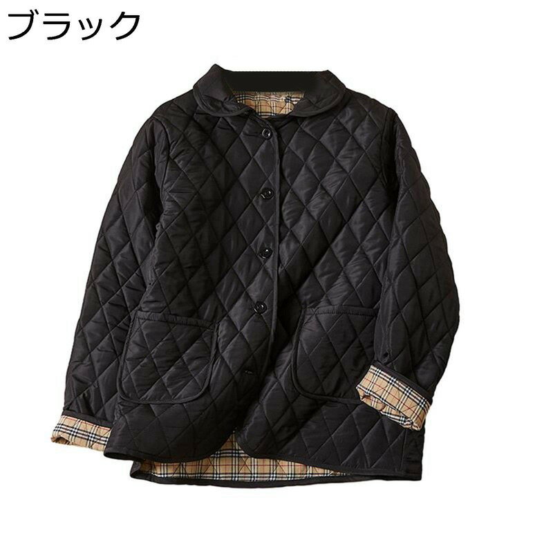キルティングジャケット レディース 春秋冬用 アウター 婦人 キルティングコート ミディアム丈 キル