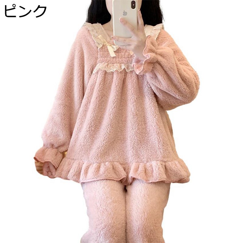 　　　 ◆◇◆人気の秘密◆◇◆ ?オススメサイズ ?M推奨体重:40-50kg 身長の目安:155-160cm ?L推奨体重:48-56kg 身長の目安:160-165cm ?XL推奨体重:56-62kg 身長の目安:165-170cm ?2XL推奨体重:62-68kg 身長の目安:170-175cm 【生地】サンゴネルー使用、もふもふの質感、空気をたっぷり含むので温かさ抜群！寒がりさんオススメです。 【柔らか】優しく柔らかな雰囲気に仕上がって、厚手でとても暖かい、良質な睡眠も幸せ感も満点です 。 【姫系】姫系デザインで、お部屋でもおしゃれで、上品で可愛さと暖かさも満点です。ゆったりしたデザイン、動きやすく快適に過ごせます。冷えが気になる方・妊婦さん・ルームウェア秋冬にも幅広く活躍できるワンピスです。 【素敵な贈り物】女性らしさと遊び心が共存する新鮮なパターンを取り入れて、毎日着用しても飽きがこない逸品。10代/20代/30代/40代/50代まで年齢問わず着れます。どんな女性にも、女性本来可愛いさ、優しいさを演出！贈り物にもOKです。クリスマスとお誕生日など。友達、家族、恋人へのプレゼントなどにも喜ばれます。 　　　◆◇◆注意事項◆◇◆ご覧のモニターの環境、撮影環境により実物と色味が異なって見える場合がございます。湿った状態で他のものと擦り合わせると色が移る恐れがあります。濃色品の洗濯時は、白色、淡色と分けて洗ってください。説明 ??????ご愛顧いただきありがとうございます！?????? うちの商品をご覧になる際に、以下のことを説明させていただきます。 「商品特徴」 ♪秋冬のルームウエアにおすすめのふわふわ生地のパジャマです。リラックスタイムをお過ごしください。 ♪寒い時低い温度にピッタリ、秋冬に適用している。家ではパジャマにとして、外出の時カジュアルにしてもいい。 ♪おしゃれだけでなく、その可愛さも満点、女の子が絶対喜びの一品！ご家族やお友達、彼女へのプレゼントにもぴったりな一着です。 ♪じんわりと優しく暖めて、身体を冷えから守ってくれます。ふんわり軽い着心地で、肩こりの心配もありません。この柔らかさをぜひ実感してください！ ♪春秋冬に大活躍パジャマです！また冬に温度に弱い方も楽に使えるロングシーズンパジャマです。ご家族やお友達、恋人へのプレゼントとしてもオススメ。 ☆★☆「ご注意」☆★☆ ★実際の製品の色は、色収差や撮影光の状態をモニターするためにここに表示されている画像とは多少異なる場合があります。 ★輸送中に完全に密閉されているために、少数の商品は匂いがするかもしれません。数日間は換気の良い場所に置いて、臭いは消えます。