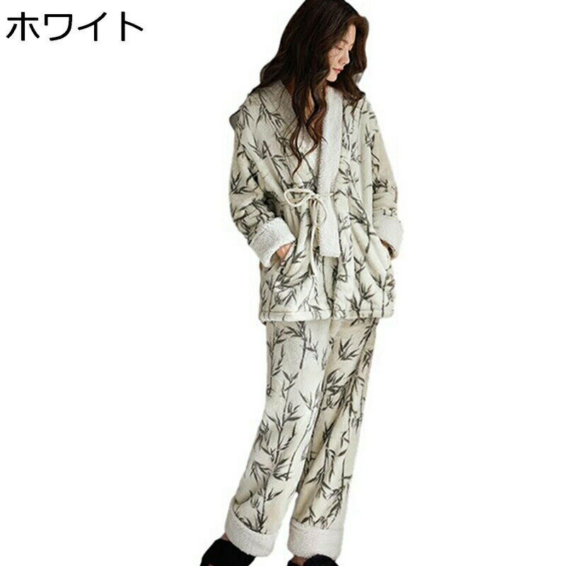 楽天parte1甚平 寝巻き パジャマ 竹柄 秋冬服 レディース 浴衣 前開き 寝巻き 女性 妊婦服 入院着 介護用 ルームウェア 保温 長袖 ロングパンツ 中華風 チャイナ風 旅館 病院 婦人服 寝間着 可愛い 厚手 プレゼント