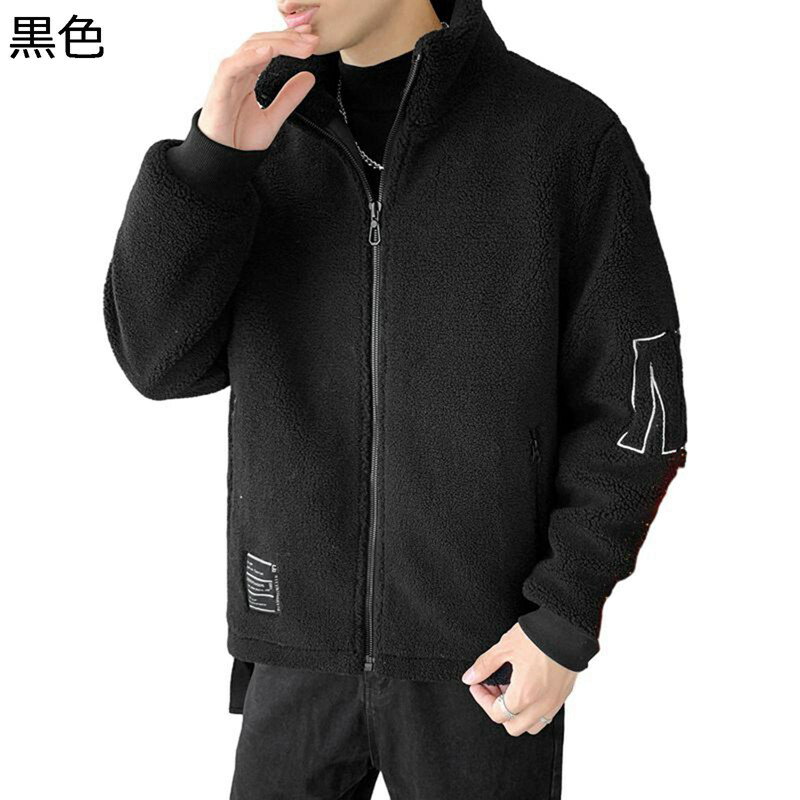 メンズブルゾン ボアジャケット フリースコート ハイネック 大きいサイズ 防寒用 秋 冬 裏起毛 もこもこ スタジアムジャンパー ウインドブレーカー 保温 厚手 ファッション カジュアル 学生