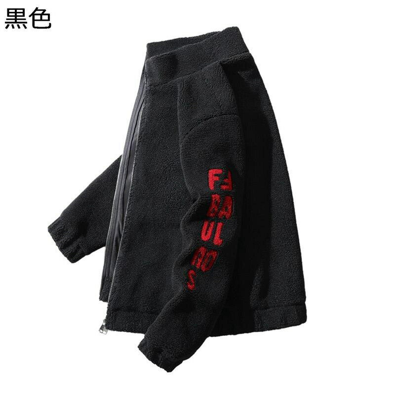 フルジップジャケット メンズ ボアフリース 秋服 冬着 M-5XL ハイネック ボアブルゾン ボアジャケット 大きいサイズ スタジャン ウインドブレーカー 中綿服 ショートコート 防寒着 保温