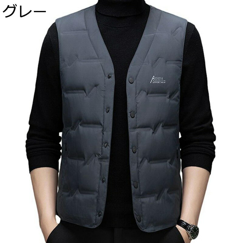 　　　 ◆◇◆人気の秘密◆◇◆ 【サイズ推薦体重】M：50-60kg、L：60-65kg、XL：65-75kg、2XL：75-80kg、3XL：80-90kg、4XL：90-95kg 【素材】メンズダウンベスト、詰め物は90％のダウン、表地...