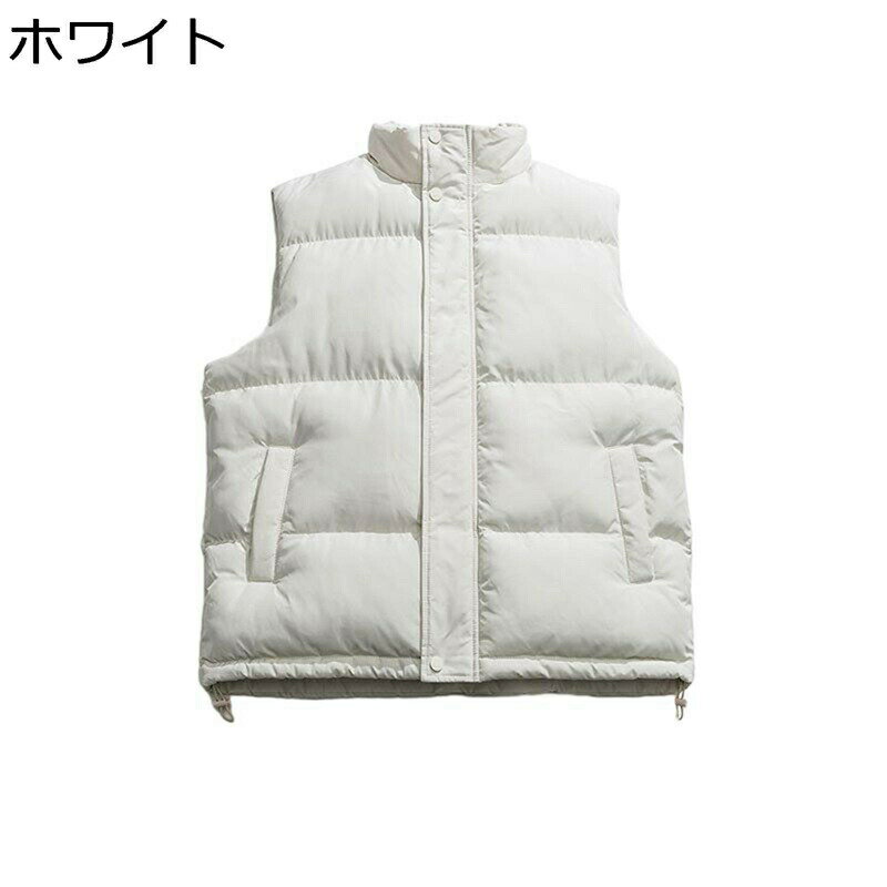 ダウンコットンベスト メンズ 中綿ベスト カップル ゆったり 冬用ベスト 大きいサイズ 無地 秋冬 厚手 ..
