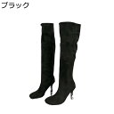 ニーハイブーツ くしゅくしゅ ゆったり ピンヒール9cm ひざ丈 レディース ストレッチブーツ スエード ロングブーツ 長靴 細身 歩きやすい 大人 幅広 定番 クラシック 春秋冬 防滑 コスプレ 原宿