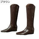 ロングブーツ インヒール6cm ジョッキーブーツ 膝下 レディース バックジップ 足細 細身 着脱簡単 歩きやすい 袴ブーツ 大人 幅広 ポインテッドトゥ 秋冬...