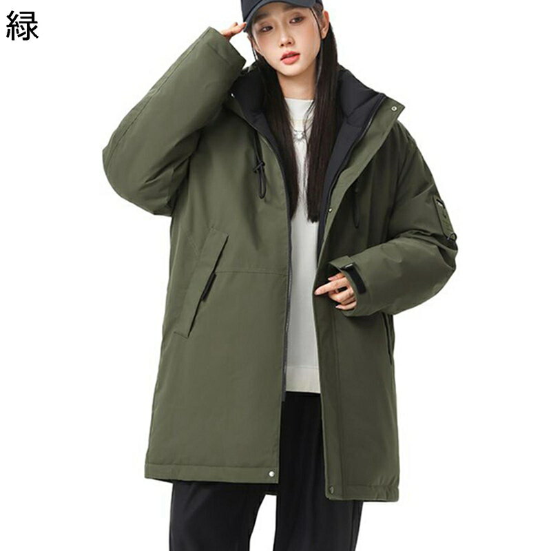 中綿アウター メンズ レディース 中綿ジャケット ウィンタージャケット 防寒 あったか 中長丈 秋冬着 ビッグシルエット コーディネート ベーシック 日系 カーゴウェア アウトドア お出かけ