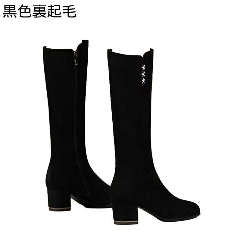 ロングブーツ スエード ハイヒール5cm チャンキーヒール レディース 秋靴 冬靴 セクシー 防水 ストレッチブーツ 長靴 シンプル きれいめ 無地 歩きやすい 履きやすい 細見え