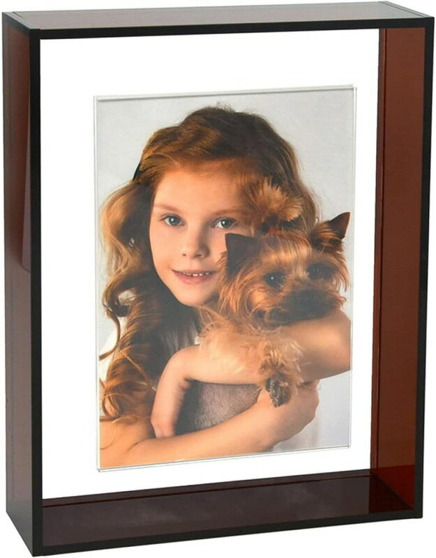 浮遊額縁 ネオン アクリル 壁 台紙 卓上 机 フレーム Coffee 装飾はギャラリー ホーム Brown オフィス ..