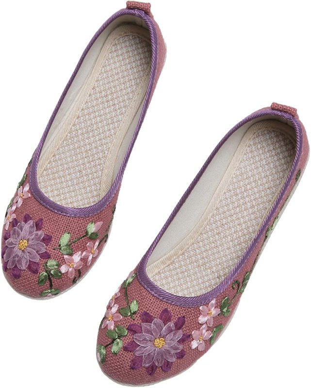 楽天parte1レディース パンプス ラウンドトゥ ウェッジソール 布 花柄 ヒールパンプス パンプス 美脚パンプス レディース 6cm ヒール 春 夏 秋 布 ミドルヒール パンプス 婦人靴 歩きやすい 綿麻 スタ