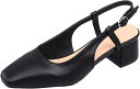 バックストラップ スクエアトゥ チャンキーヒール パンプス ストラップ ハイヒール Pumps 黒 歩きやすい 痛くない 5cm ヒール 履き心地 走れるパンプス 春 夏 秋 冬 ビジネス 結婚式 入