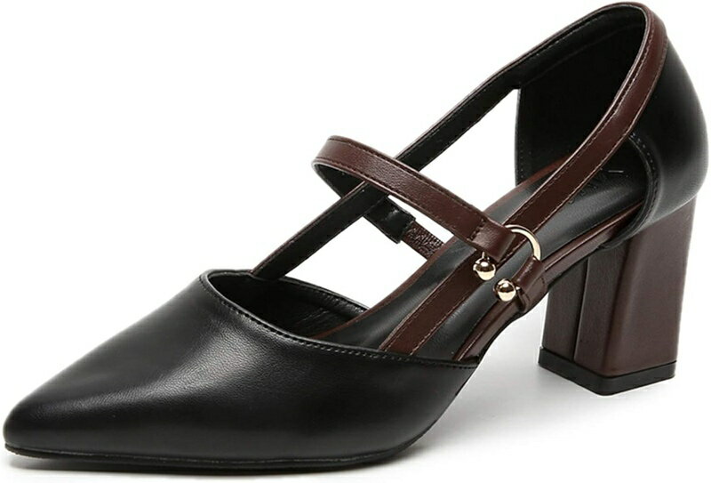 走れる パンプス 痛くない ポインテッドトゥ チャンキーヒール パンプス 5cmヒール 美脚 ストラップ ポインテッド 太ヒール パンプス シューズ ハイヒール レディース 万能 7cmヒール 通勤