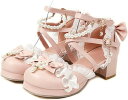 5cm ロリータパンプス ロリータ靴 リボンパンプス ロリータ靴 ダブルストラップ おでこ リボン 蝶結び 太ヒール 厚底 メイド靴 黒 赤 歩きやすい 脱げない 学生 ハロウィン コスプレ ストラッ