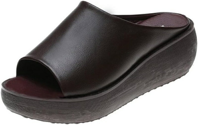 厚底サンダル 履きやすい スリッパ 美脚 厚底 サンダル ルームシューズ レディース ミュール ウェッジ..