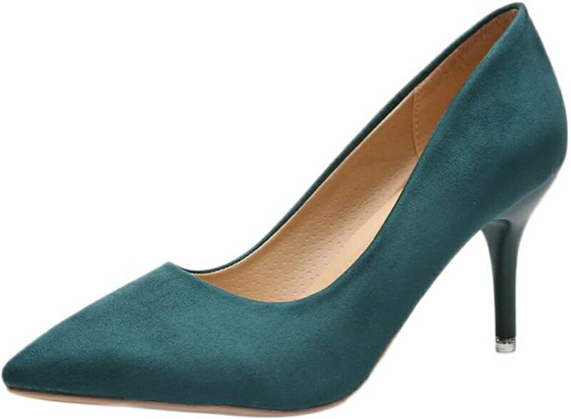 レディース ハイヒール ピン きれいめ スエード 8cm パンプス 美脚 歩きやすい 大きいサイズ 疲れない ヒール 軽量 オフィス 通勤 黒 フォーマルパンプス 脱げない ポインテッドトゥ 安定感