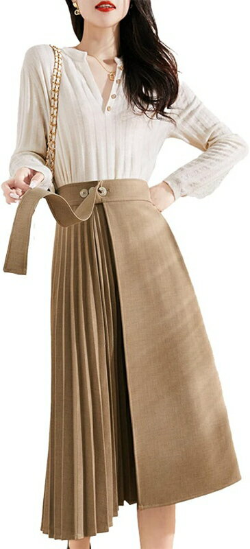 フレアスカート ロング丈 無地 ウエストゴム ボトムス 春秋 レディース ロングプリーツスカート ポリエステル 素材 上品 大人 黒 プリーツスカートレディース プリーツ マキシ丈 レディーススカート