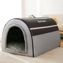 猫ベッド グレー 45x35x35 ペット用ベッド ペット用寝袋 子犬 猫用 ドーム型 ペットハウス ペットクッション おしゃれ ふわふわベッド 寝床 夏用 ハ...