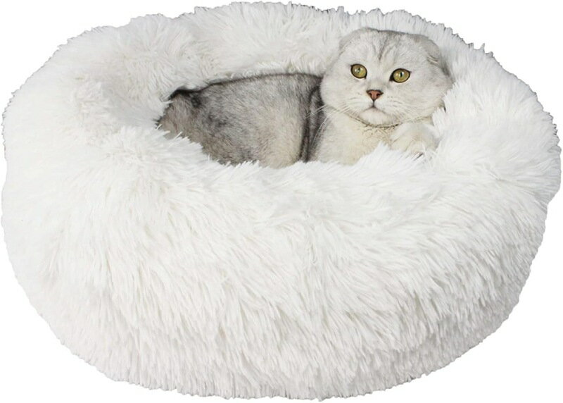 犬用ベッド ペット用ソファー 室内用 洗える 円形 ぐっすり眠る 室内用 滑り止め 秋冬用 暖かい カラー..