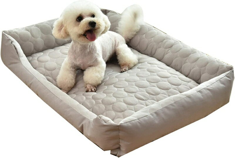 ひんやり ベッド接触冷感 クール カドラー ベッド 四角 ひんやり 涼感 冷却 多頭 犬 猫 ペット ベット ..