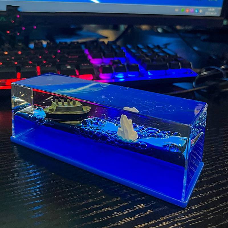 インテリア雑貨 オーナメント 置物 オイル砂時計 美術工芸 おもしろオブジェ タイプ2 フィギュア 水時..