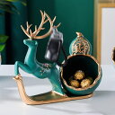 卓上置物 鹿 収納 おしゃれ かわいい ホルダー スタイル1 インテリア 置物 小皿 ピアス ネックレス 指輪 イヤリング 鍵 コイン 玄関 トイレ 彫刻ジュエリー りんご置物 カワイイ りんご置物