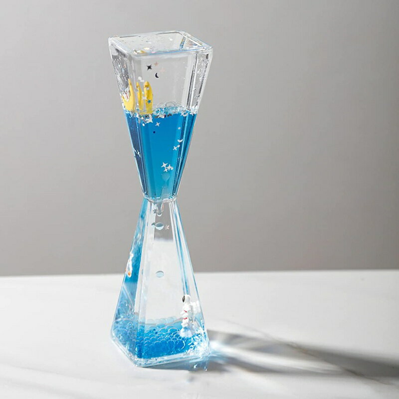 オイルタイマー おしゃれオイル砂時計 ホームデコレーション 水時計 3D砂時計 オイル 砂時計 子ども オ..