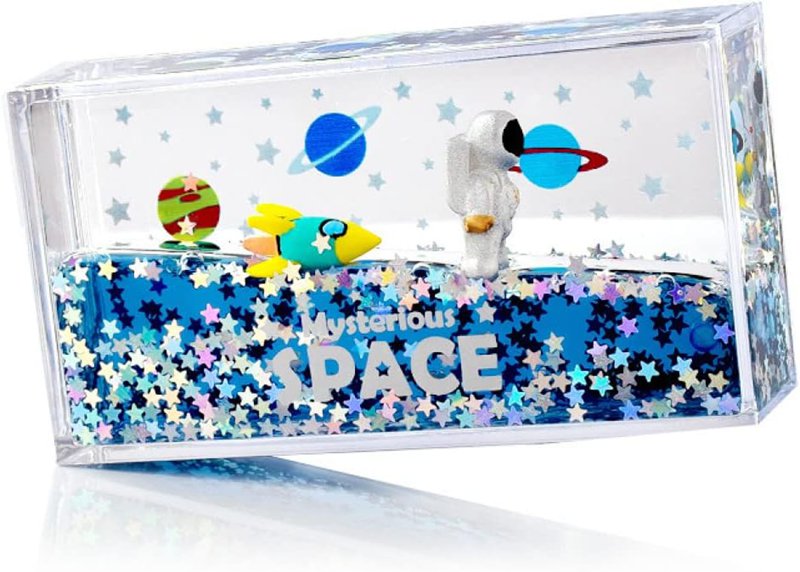 水時計 オイルタイマー 砂時計 油滴 ハート 液体タイマー カラフル 宇宙飛行士柄 卓上 装飾品 子供 成..