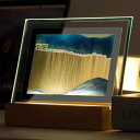 アートピクチャー サンドアート 3D風景 円形 ダイナミック えんぎものの置物 綺麗な置物 F ディスプレイ クリエイティブ オーナメント ガラス タイプ1 お...