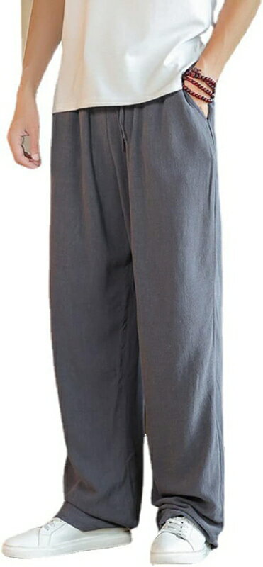 サルエルパンツ メンズ ズボン 涼しい ワイドパンツ メンズ 夏服 無地 ゆったり 調整紐 通気 冷感 履き心地いい 大きいサイズ カジュアル 快適 ストレート ワイドパンツ オールシーズン 春 夏