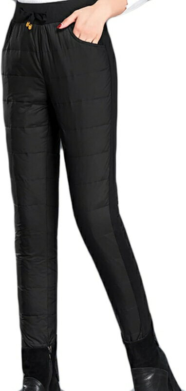 スキニーパンツ ダウンパンツ ダウンズボン 綿ズボン レディース ウエストゴム 大きいサイズ 寒い日 外出 暖かい 雨の日 雪の日 真冬 温パン 厚手パンツ 暖かい ダウンパンツ 暖パンツ あったか