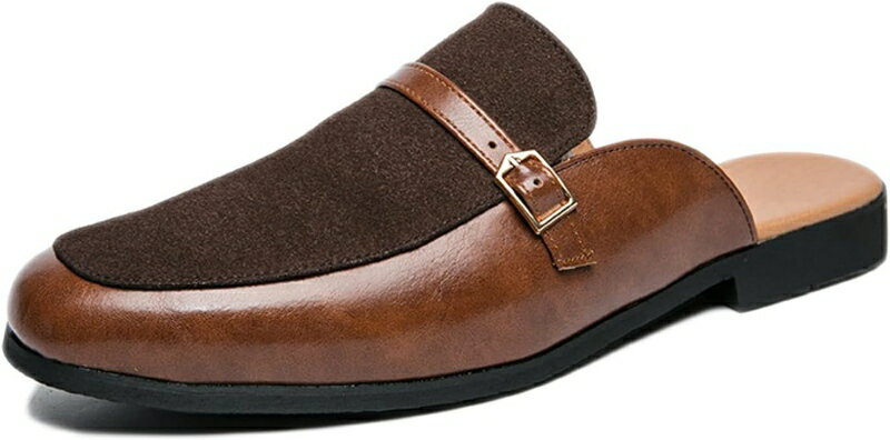 サボサンダル メンズ スタイリッシュ ビジネス スリッパ オフィス サンダル ビジネスシューズ スリッポン 脱ぎ履き楽々 通気性 蒸れない 革靴 さっと履ける かかとなし スリッパ 男性 紳士 軽い