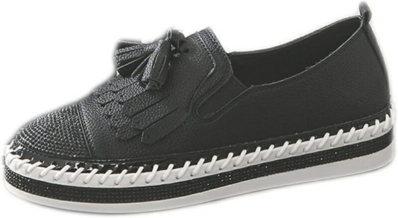 リボン 厚底 スリッポン レディース スニーカー 厚底 ローカットシューズ サイドゴア フリンジ シュー..