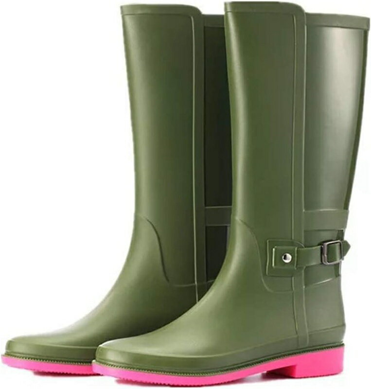 ロング レイン ブーツ レインシューズ レディース 靴 雨 雨靴 婦人長靴 シューズ ジョッキー エンジニ..