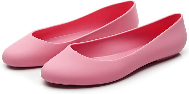 レインシューズ 女の子 無地 ぺたんこ フラット 快適 大きいサイズ おしゃれ ラバーパンプス 撥水 抗菌 可愛い 春夏 黒 ピンク 歩きやすい レインブーツ パンプス 滑らない 履きやすい 通勤 雨