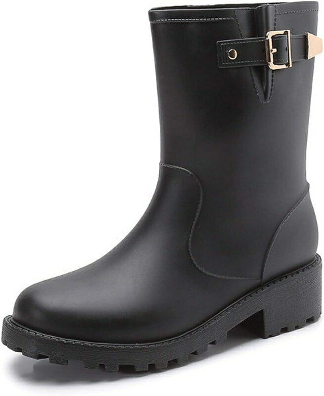 長靴 雨靴 レインブーツ ショートブーツ レディース 美脚 PVC素材 柔らか ジョッキー ヒール 完全防水 梅雨対策 雨の日 アウトドア お出かけ 洗車 園芸 作業 夏 秋 エンジニア オシャレ 大