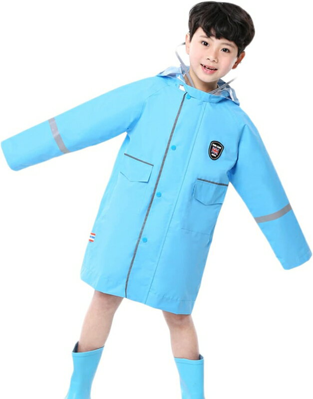 レインコート キッズ 子供 保育園 通学用レインコート ポンチョ レインウェア レインポンチョ ロング丈 軽量レインコート 収納ポーチ付き 通学 ポケット付き 防水 防災 防雪 リュック対応 かっぱ