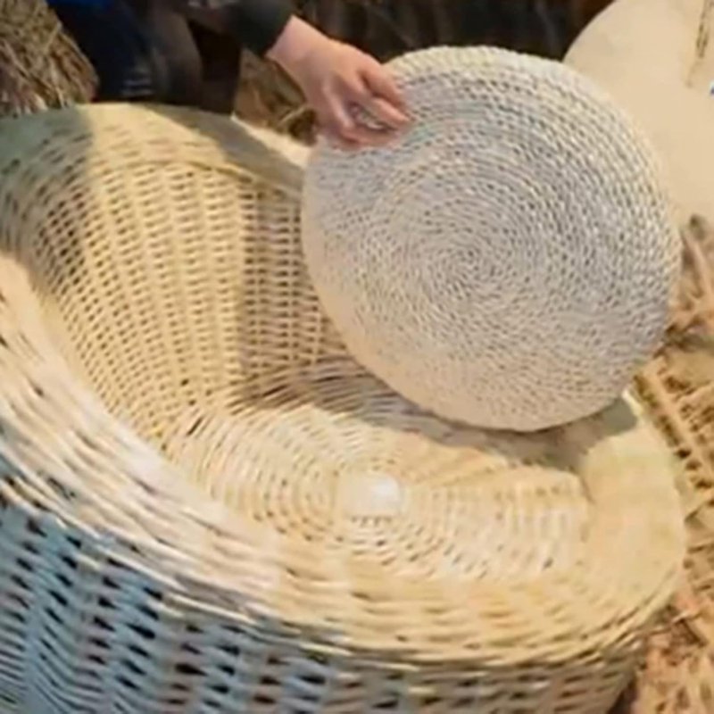 座布団 ざぶとん 円形 おしゃれ 厚い ウィンドウクッション 円座クッション 天然い草 フロアクッション 床 和調 ダイニングテーブル リビング 草マット バルコニー 30x6cm 40x6cm 無地