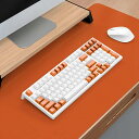 パソコンマット マウスパッド PUレザー 防水 滑り止め 700x350 傷防止 柔らかい 両面とも使える 多機能 耐久性 汚れ防止 大型 qオレンジ デスクマット学習机 オフィス用 お手入れ簡単 ゲ