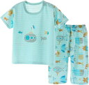 子供パジャマ 男の子 上下セット 半袖 Tシャツ ショーツ キッズ 部屋着 恐竜/飛行機/クマ/消防車/柄 綿 ルームウェア 夏 ボーイズ 子供服 男児 女の子...