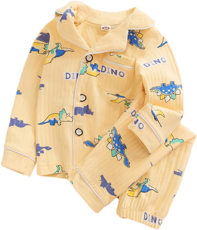 子供 ルームウェア 綿 キッズ 恐竜柄 苺柄 パジャマ 長袖 前開き 春秋 防寒 上着 ズボン 上下セット 子供パジャマ コットン 子供服 ジュニア 男の子 女...