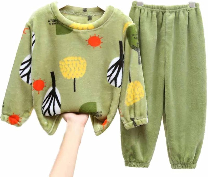 ふわふわ もこもこ あったか 柔らかい 長袖 キッズ ジュニア ガールズ パジャマ 子供服 女の子 パジャマ ルームウェア 上下セット フランネル ウェストゴム...